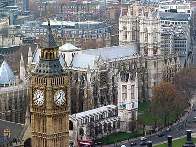 Palast und Abtei von Westminster mit Margarethenkirche