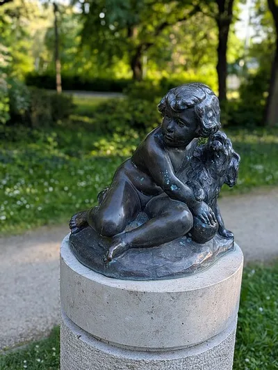 Gyermek kutyával