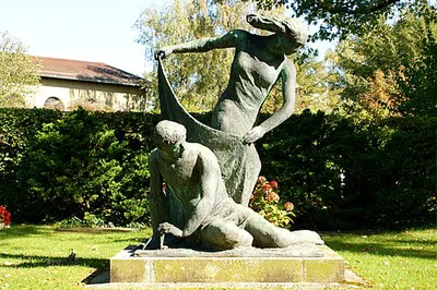 Sterbender Jüngling mit Frauenfigur