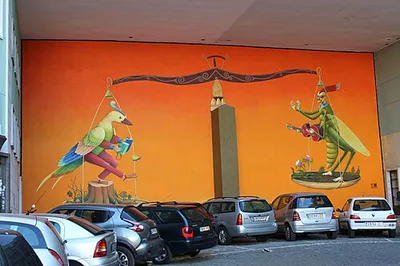 Mural na Praça Olegário Mariano por Aec • Interesni Kazki