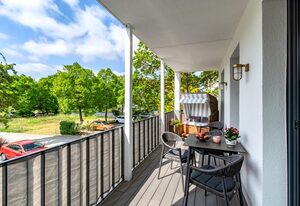 App. Sonnenschein im Ostseebad Sellin  Balkon  und Sauna