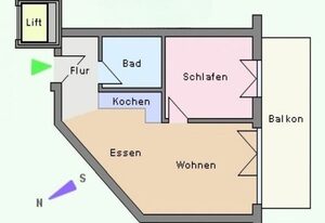 MR: Appartement 16 Clothilde mit Balkon