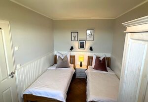 Strandhaus am Höft - exklusiver Privatstrand vor dem Haus – Strandhaus am Höft mit Sauna