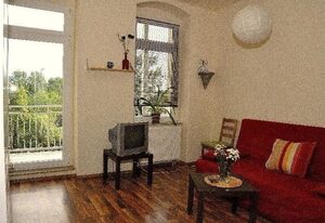3 Raum Fewo Dresden Zentrum - Balkon Blick auf Altstadt - L10