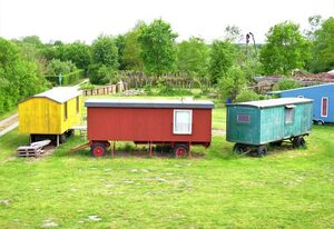 Wohnwagen im Wangeliner Garten mit Sommerküchen - Nutzung – Wohnwagen 1