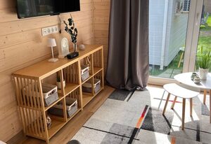 Tinyhouse Frida moderne & stilvolle Auszeit am See | Natur & Ruhe in Stuer (Mecklenburgische Seenplatte) Klima, Grill