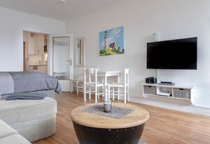 Strandburg – Am Strand: Großzügige 1-Raumwohnung für 2 Personen.