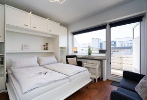 Strandgeflüster – Gemütliches und strandnahes App. mit Westbalkon, PKW-Stellplatz, WLAN.