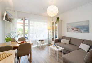SyltOase – 3-Zimmer App. für 4 Personen mit Terrasse, Stellplatz, WLAN. Haustier erlaubt.