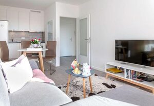 Seepferdchen 43 – Seepferdchen: 2-Zimmerwohnung mit Balkon, Meerblick & Garagenstellplatz