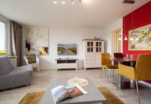 Seepferdchen – Strandnahes 2-Zimmer App. mit Balkon, PKW-Stellplatz, WLAN. Haustiere erlaubt.