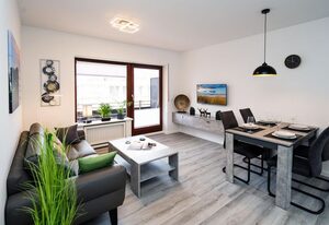 Störtebeker App. 16 – Strandnahes App. für 4 Personen mit Balkon, PKW-Stellplatz. Haustiere erlaubt.