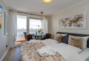 Playa – Schönes 1-Zimmer App., strandnah, Balkon, WLAN. Haustiere erlaubt.