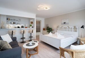 StrandZEIT – Zentrales App., strandnah, Balkon, WLAN. Haustiere erlaubt.