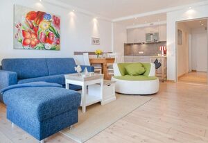 Blue Water – Haus Eidum, am Strand, 2 Zimmerappartement mit Balkon
