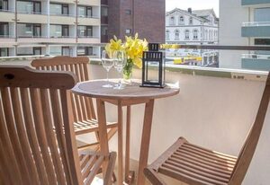 Blue Water – Haus Eidum, am Strand, 2 Zimmerappartement mit Balkon