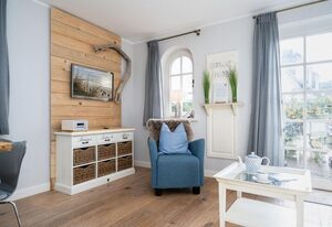 Wattperle – Gemütliche 3-Zimmer Wohnung - 4 Personen: Meerblick, Terrasse, Stellplatz, WLAN.