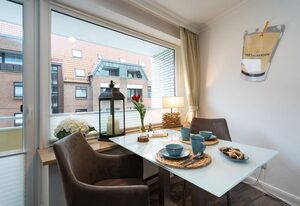 Meeresrauschen – Schönes 2-Zimmer App., strandnah, Balkon mit Meerblick, WLAN. Haustiere erlaubt.
