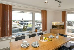 Penthouse F23 – Penthouse für 7 Pers. mit einzigartigem Blick über Sylt, Terrasse, Stellplatz.