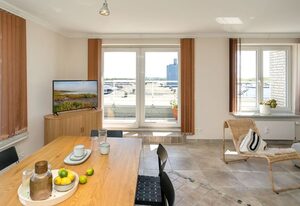 Penthouse F23 – Penthouse für 7 Pers. mit einzigartigem Blick über Sylt, Terrasse, Stellplatz.
