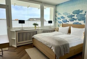 Boje – Modernes und zentrales App. mit Balkon, PKW-Stellplatz, WLAN. Haustiere erlaubt.