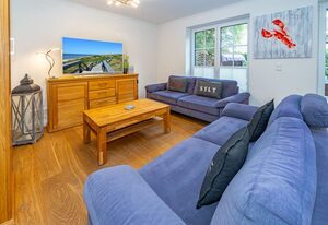 Gode Stuv – Ferienhaushälfte für bis zu 6 Personen mit Garten und Sauna.
