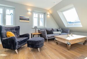 Sturmhaube – Ferienwohnung für max. 4 Personen in Alt-Westerland mit Balkon.