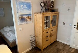 Strandmuschel App. 309 – 1-Zimmer-Ferienwohnung mit Balkon und Strandkorb - nur 200 Meter bis zum Strand.