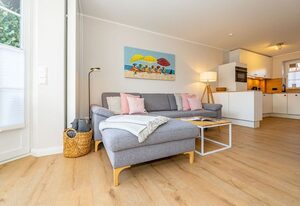 Inselnest – Ferienhausteil für bis 4 Personen mit Garten. - Nur 350 Meter bis zum Strand!