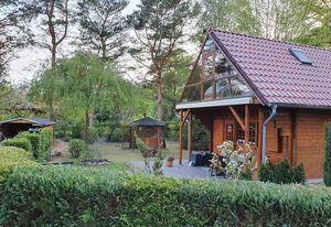 Blockhaus Canow mit Fahrrädern