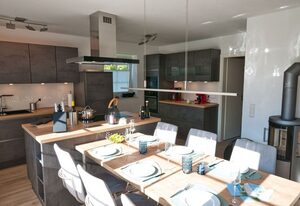 Haifisch – 100qm Ferienhaus mit Infrarotkabine, Kamin, Garten & überdachter Terrasse