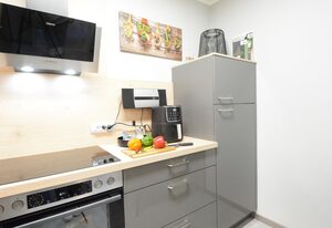 Familienwohnung Bocksbergblick 4* Ferienwohnung – Appartement/Fewo, Dusche und Bad, WC, 2 Schlafräum