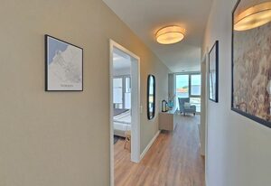 Ferienappartment Hafenblick mit Sauna – Modernes Ferienappartment mit privater Sauna, Balkon und Hafenblick in Norden