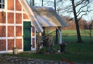 Erlenhof Steinau Fachwerkhaus mit Reetdach