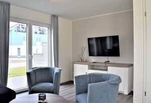 Haus Nr. 16, Ferienhaus Deichgraf – Modernes Ferienhaus, Sauna, Süd-Terrasse, Loggia mit Meerblick, Haustiere