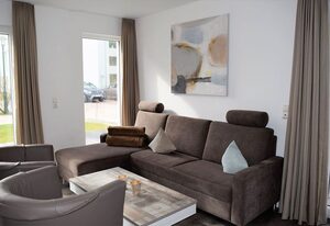 Haus Nr. 23, Ferienhaus Deichgraf – Modernes Ferienhaus, Kamin, Sauna, Süd-Terrasse, Loggia mit Meerblick, Haustiere
