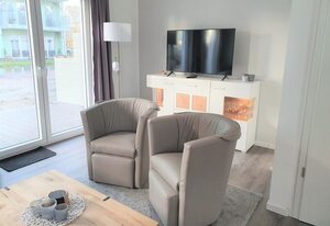 Haus Nr. 22, Ferienhaus Deichgraf – Modernes Ferienhaus, Kamin, Sauna, Süd-Terrasse, Loggia mit Meerblick, Haustiere