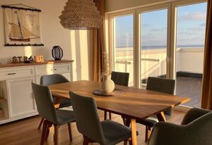 50.6.N Dwarslöper – Moderne, hochwertige Ferienwohnung, Sauna, großer Balkon, Meerblick, Strandnah