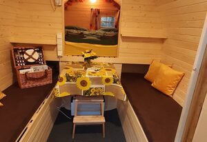 Kuhle Auszeit - Fass Sonnenblume