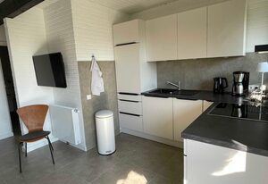 Ferienhaus vor dem Deich