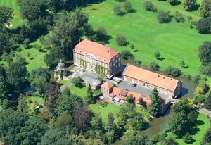 Schloss Wilkinghege – Einzelzimmer, WC und Dusche/Bad