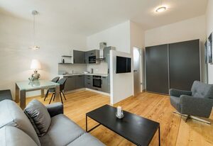 Villa von Boyneburgk – Apartment "Martha" (Wohn-/Schlafraum mit offener Küche, Dusche/ WC)