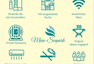 Urlaub mit Seeblick, Kamin und Sauna - Ferienhaus Felix von Mein-Seepark