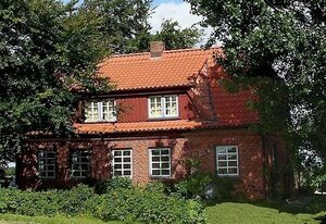 Landhaus Gintoft: Altes Melkerhaus mit Blick über die Ostsee bis nach Dänemark in Alleinlage mit gro