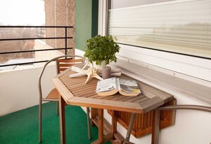Ferienwohnung Nordlicht inklusive Strandkorb an der Förde – Ferienwohnung Nordlicht mit Meerblick