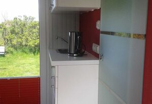 Tiny House 1 mit Terrasse, sehr ruhig in Kollmar – Luxus Chalet mit Terrasse
