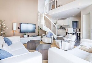 Sandperle Gorch Fock – Stillvolles Maisonette-Apartment mit toller Dachterrasse und Leuchtturmblick
