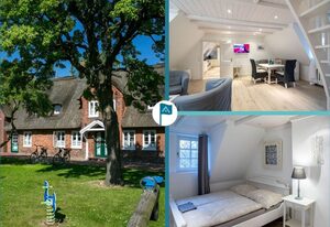 Ferienwohnung Silbermöwe- Herrenhof Wrixum – Ferien im historischen Reetdachgutshof Herrenhof in Wrixum- direkt an der Marsch