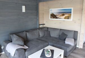 Idyllisches Blockbohlenhaus mit eigenem Garten und Sauna zum Wohlfühlen