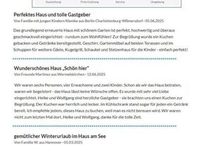 Ferienhaus "Schön hier" – Ferienhaus, bis 7 Gäste, großer Garten, Parkplätze